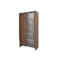 VITRINE Akazie 105x45x204 braun lackiert PURE ACACIA #811 - Braun, Holz (105/204/45cm) - Massivmoebel24