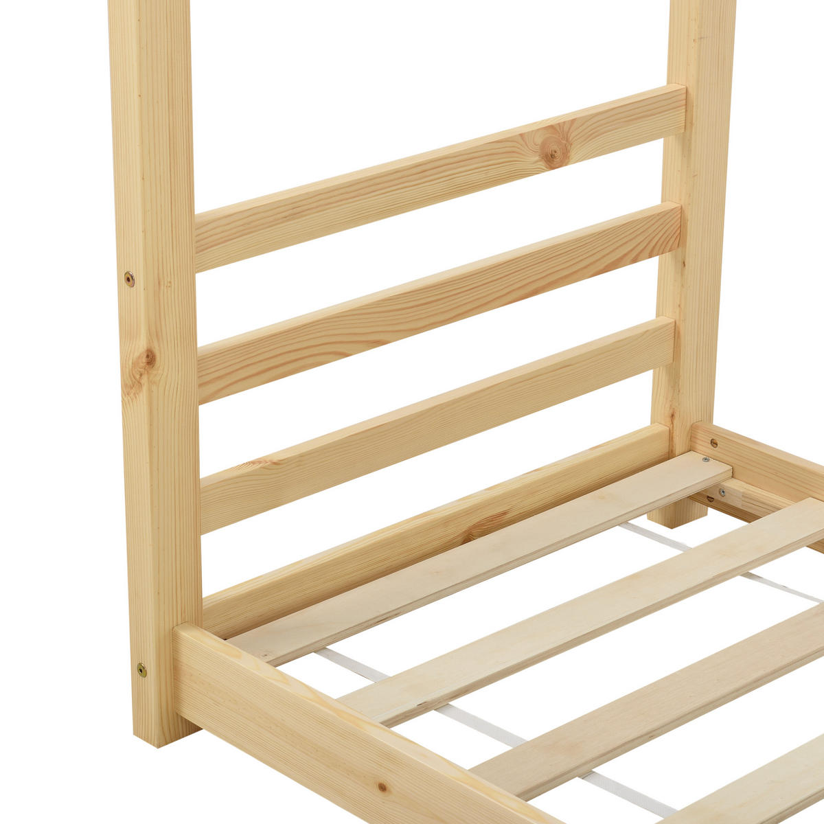 HAUSBETT Vardø - Naturfarben, Holz (90/200cm) - [en.casa]