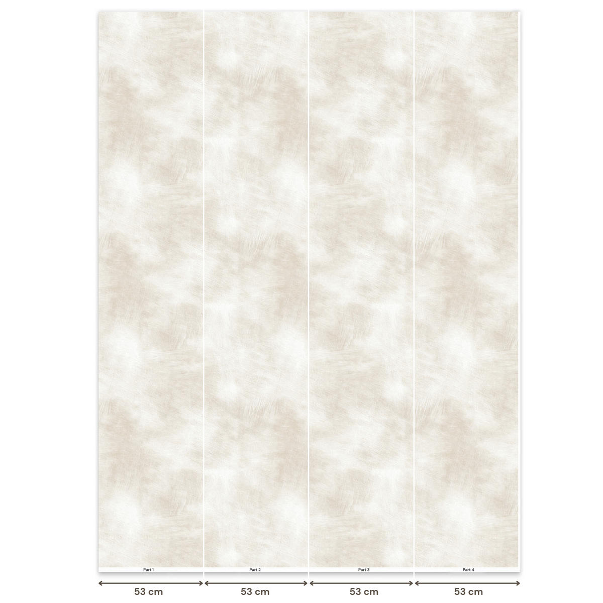 TAPETE - Dezent - Textur - Beige - 200x280 cm - Creme, Papier (200/280cm) - OnlyWow