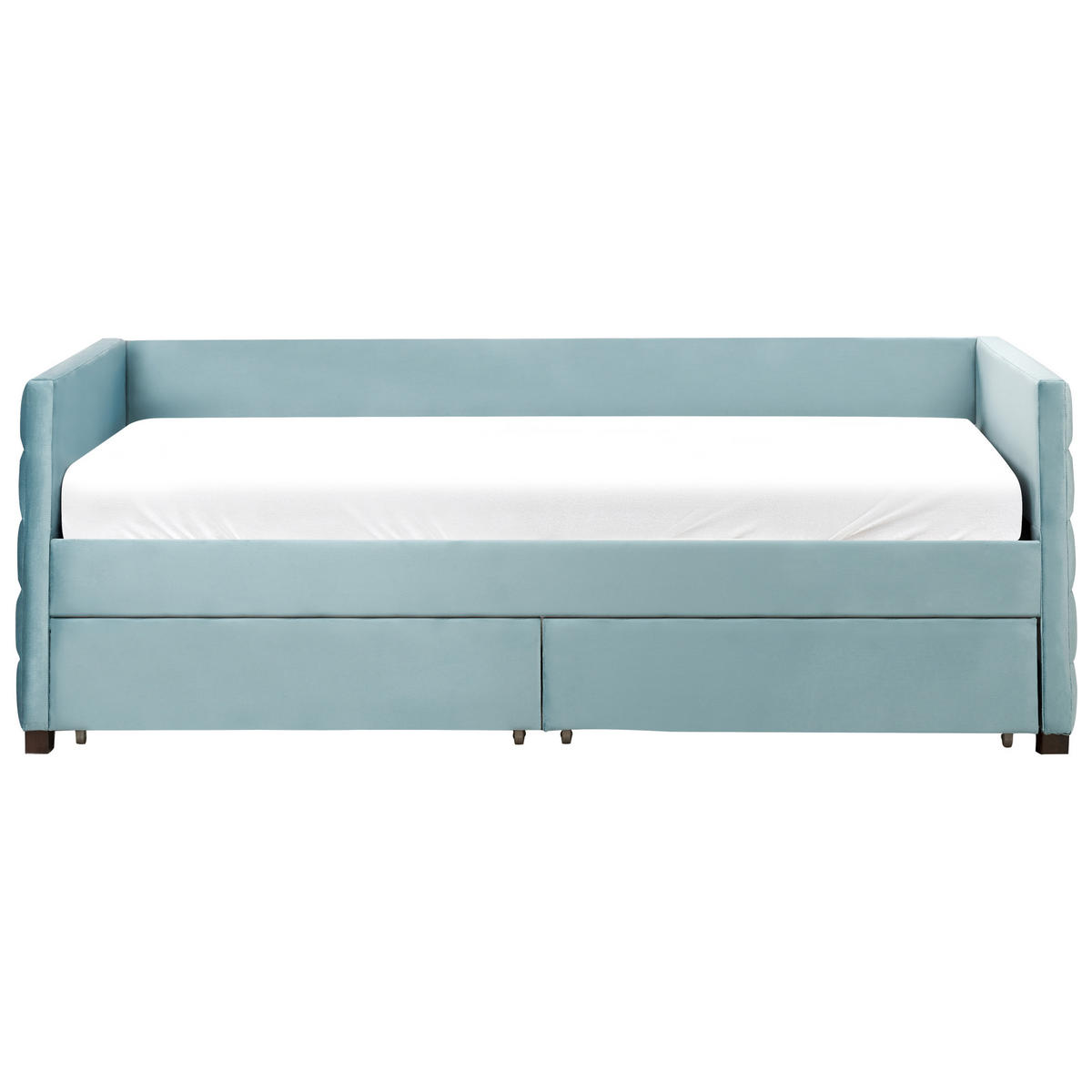 TAGESBETT mit Stauraum 90x200 cm Grün Marray - Mintgrün, Textil (90/200cm) - Beliani