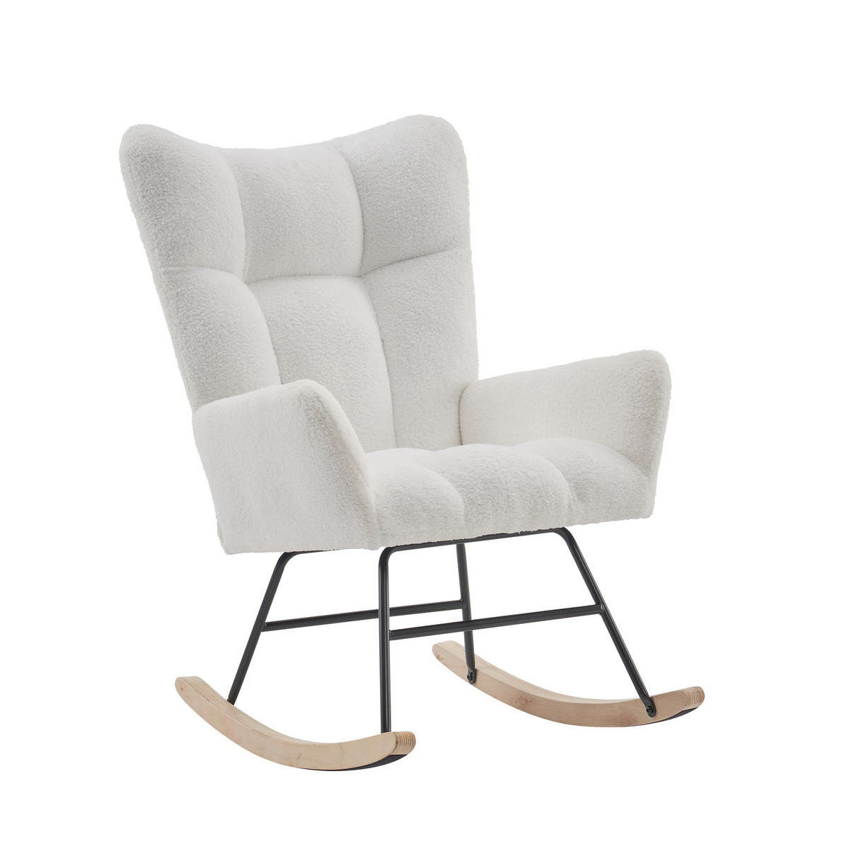 SCHAUKELSESSEL Weiß - Weiß, Holz/Textil (53.5/91/95cm) - Urban Meuble
