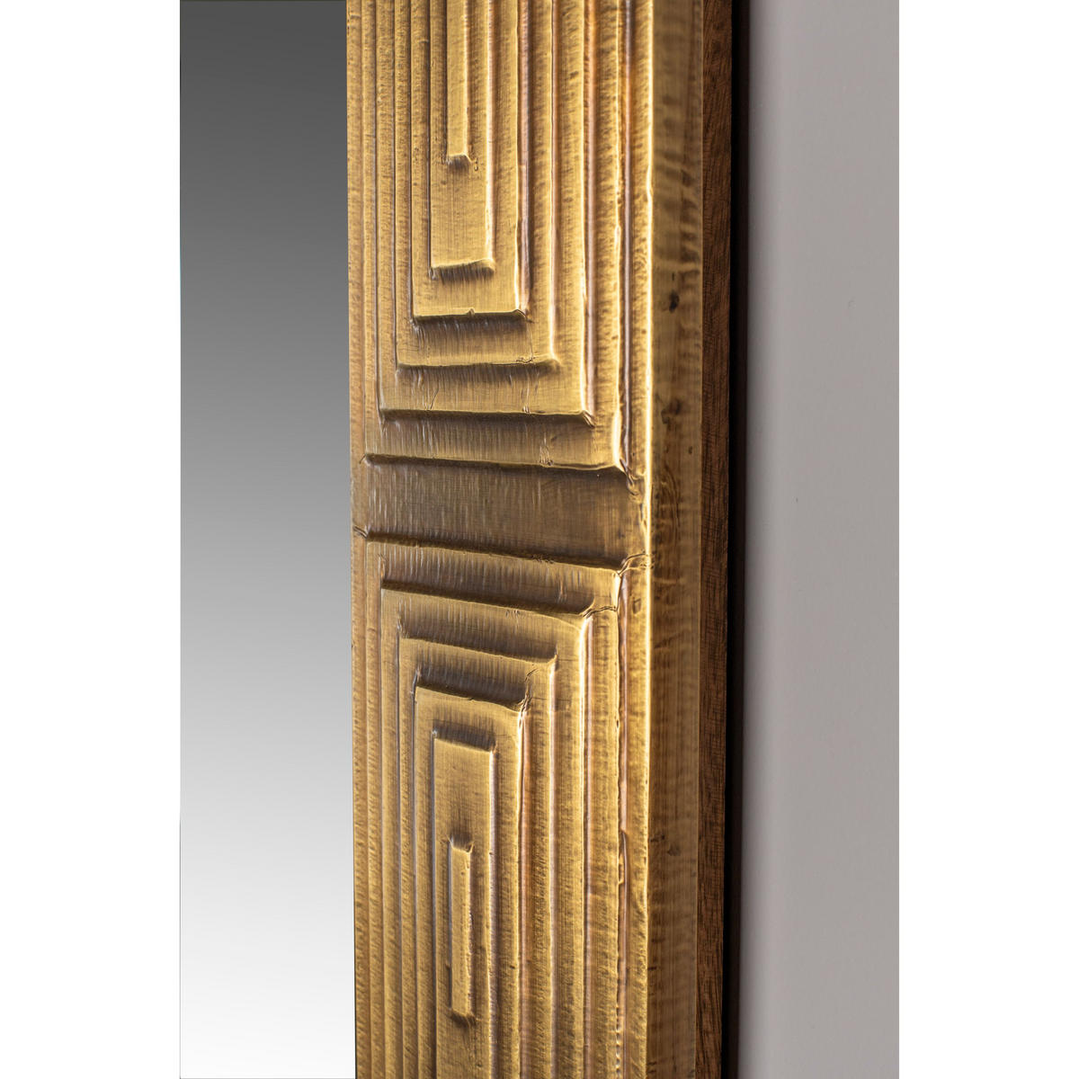 WANDSPIEGEL Volan 70x110 cm Gold - Goldfarben, Holzwerkstoff (70/110/4cm) - Dutchbone