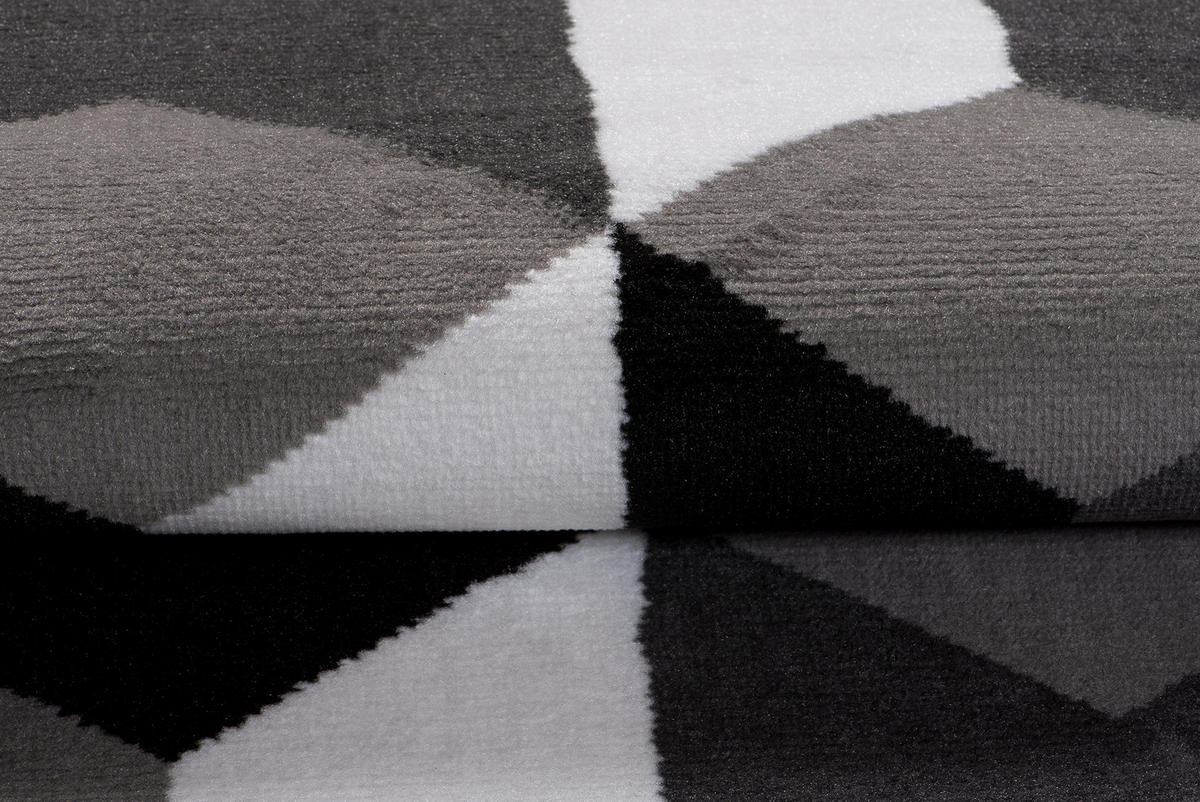 TEPPICH MAYA Dunkelgrau Geometrisch Gitter Figuren 200/300 cm - Dunkelgrau, Textil (200/300cm) - Tapiso