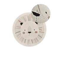 KINDERTEPPICH Weiß Clown 120/120 cm - Weiß, Textil (120/120cm) - Atticgo