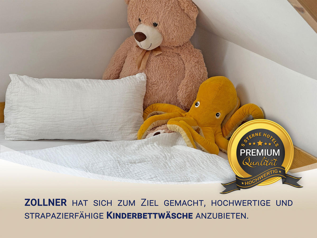 BETTWÄSCHE, 2er-Set, 40x60+100x135 cm, 100% Baumwolle, Beige - Creme, Textil (100/135cm) - Zollner