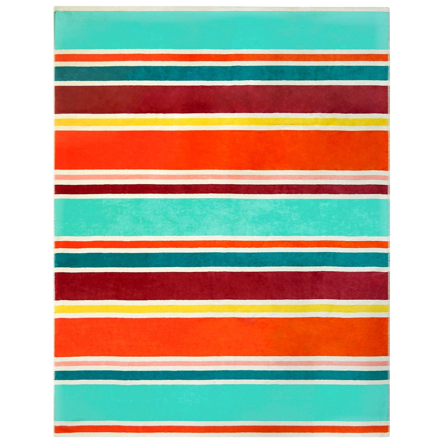 STRANDTUCH aus Veloursfrottee Jacquard Mehrfarbig 140x180 400g/m² - Malaga - Multicolor, Textil (140/180cm) - LE COMPTOIR DE LA PLAGE