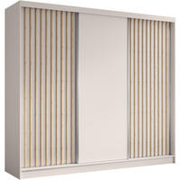 SCHWEBETÜRENSCHRANK Helios II 240/216/61 kaschmir mit Schubladen - Kaschmir, Holzwerkstoff (240/216/61cm) - Beautysofa