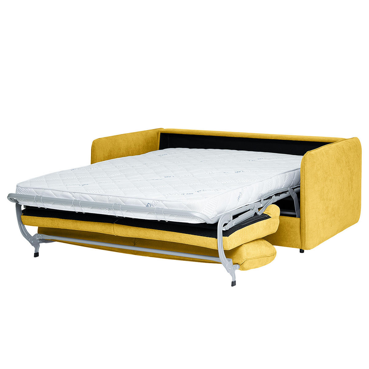 SCHLAFSOFA mit Matratze - Gelb/Schwarz, Kunststoff/Textil (194/86/104cm) - home24