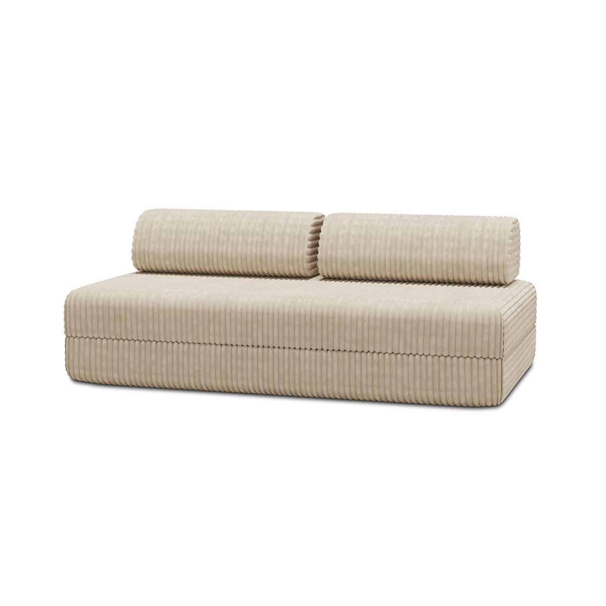 2-3-SITZER-SCHLAFSOFA aus beigefarbenem Cord XL - Beige, Textil (95/70.5/190cm) - Kimo