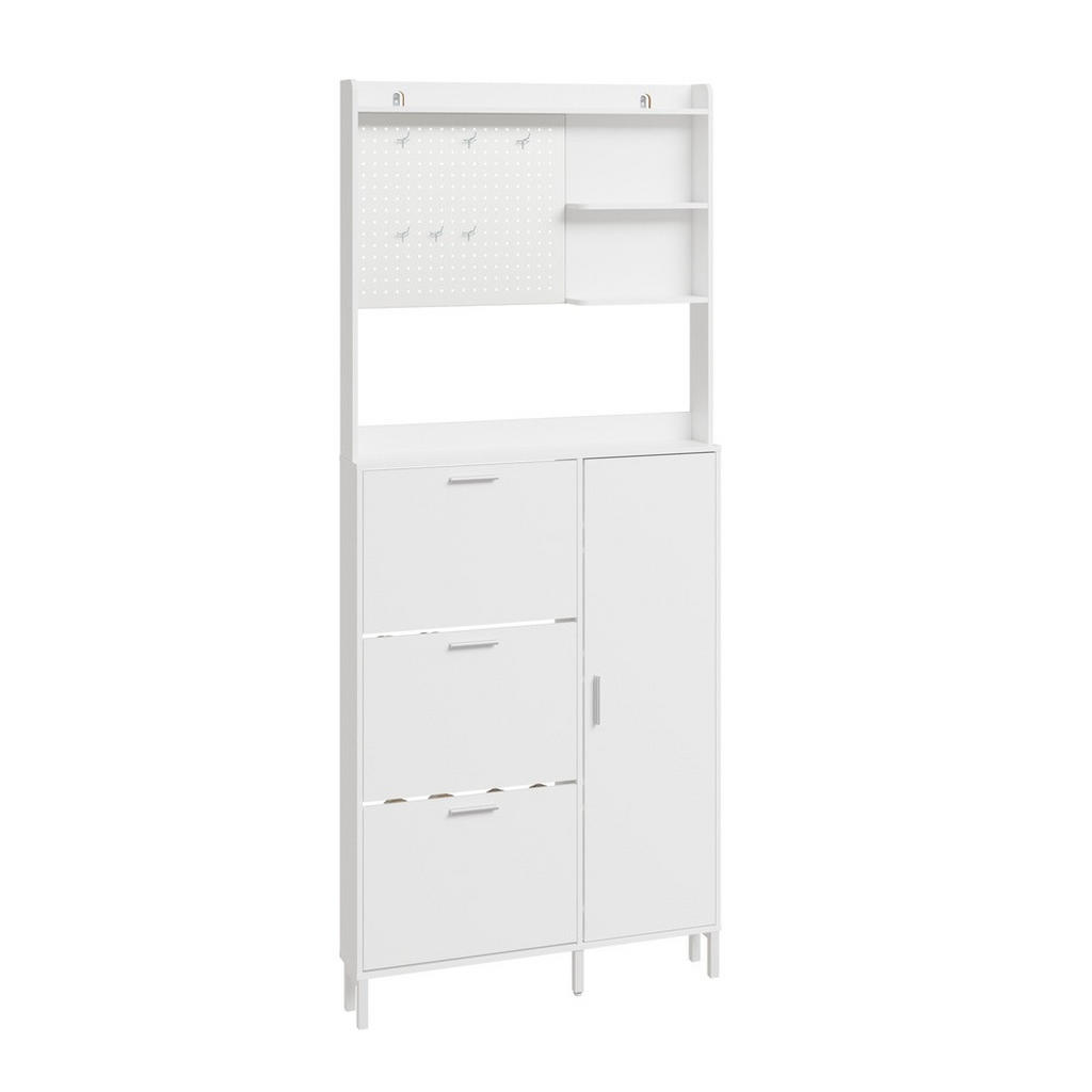 PANTOFAR modern cu 3 clapete, ușă și panou perforat