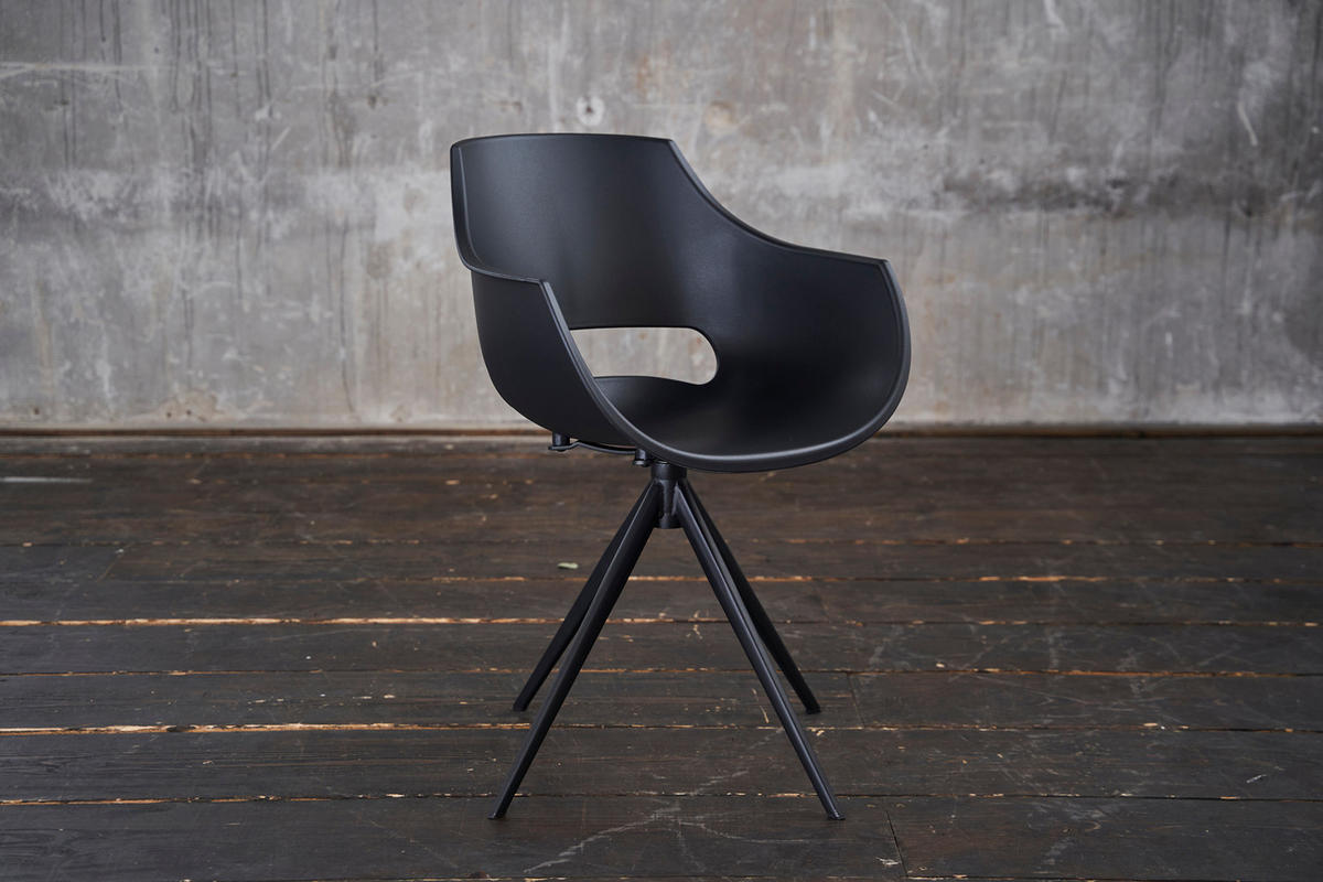 DREHSTUHL ZAJA Schwarz Kunststoff - Schwarz, Kunststoff (57/85/59cm) - KAWOLA