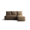 ECKSOFA mit Schlaffunktion SAVIO MINI Curio 20 Rechts - Braun, Textil (200/140cm) - Bedante