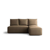 ECKSOFA mit Schlaffunktion SAVIO MINI Curio 20 Rechts - Braun, Textil (200/140cm) - Bedante