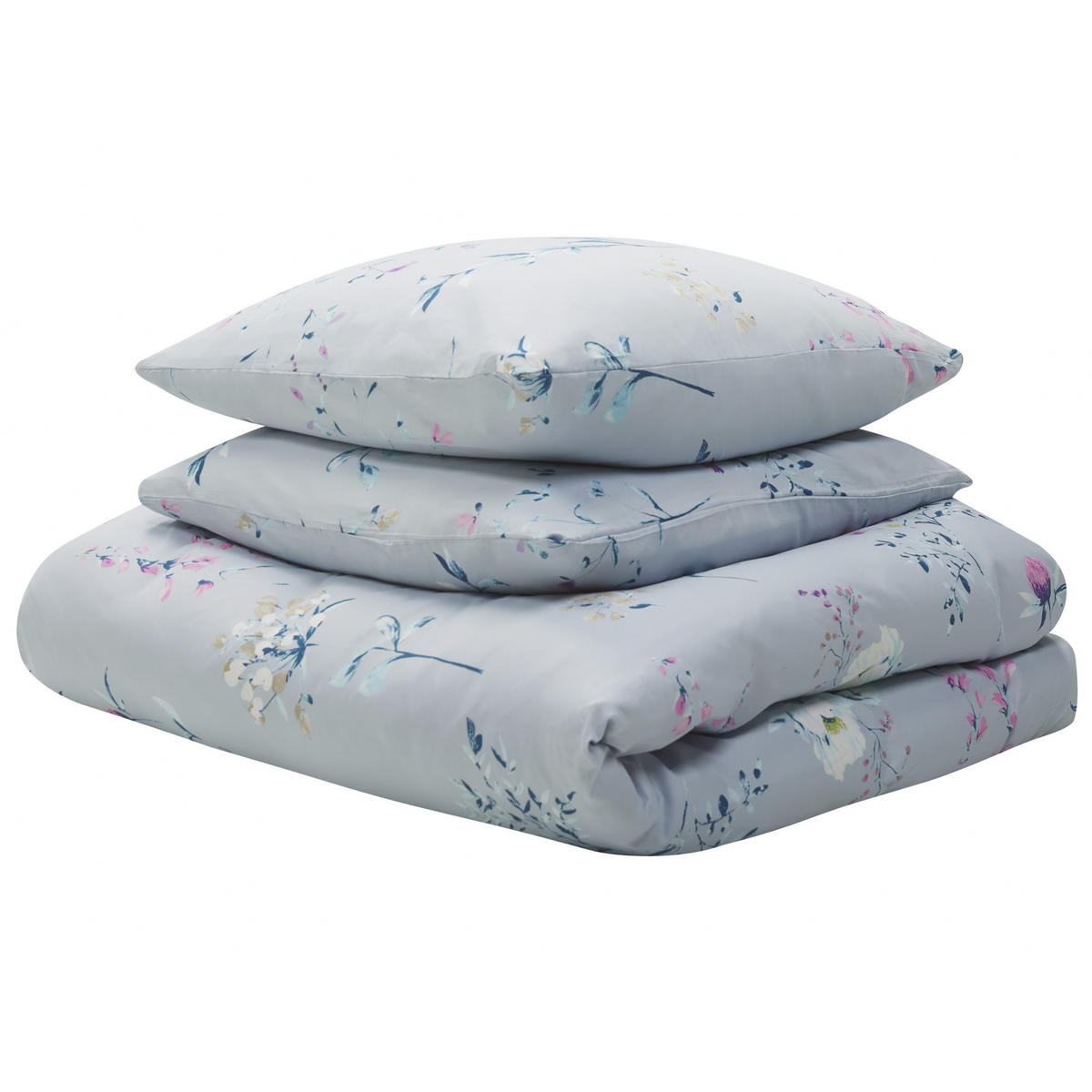 BETTWÄSCHE SET Evergreen 240x220 cm - Blau, Textil (240/200cm) - Beliani