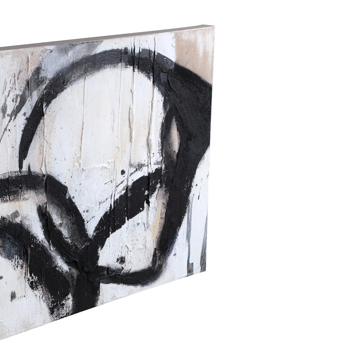 WANDPANEEL Jor Schwarz 120/3.5/60cm - Schwarz, Kunststoff (3.5/60/120cm) - PTMD Collection