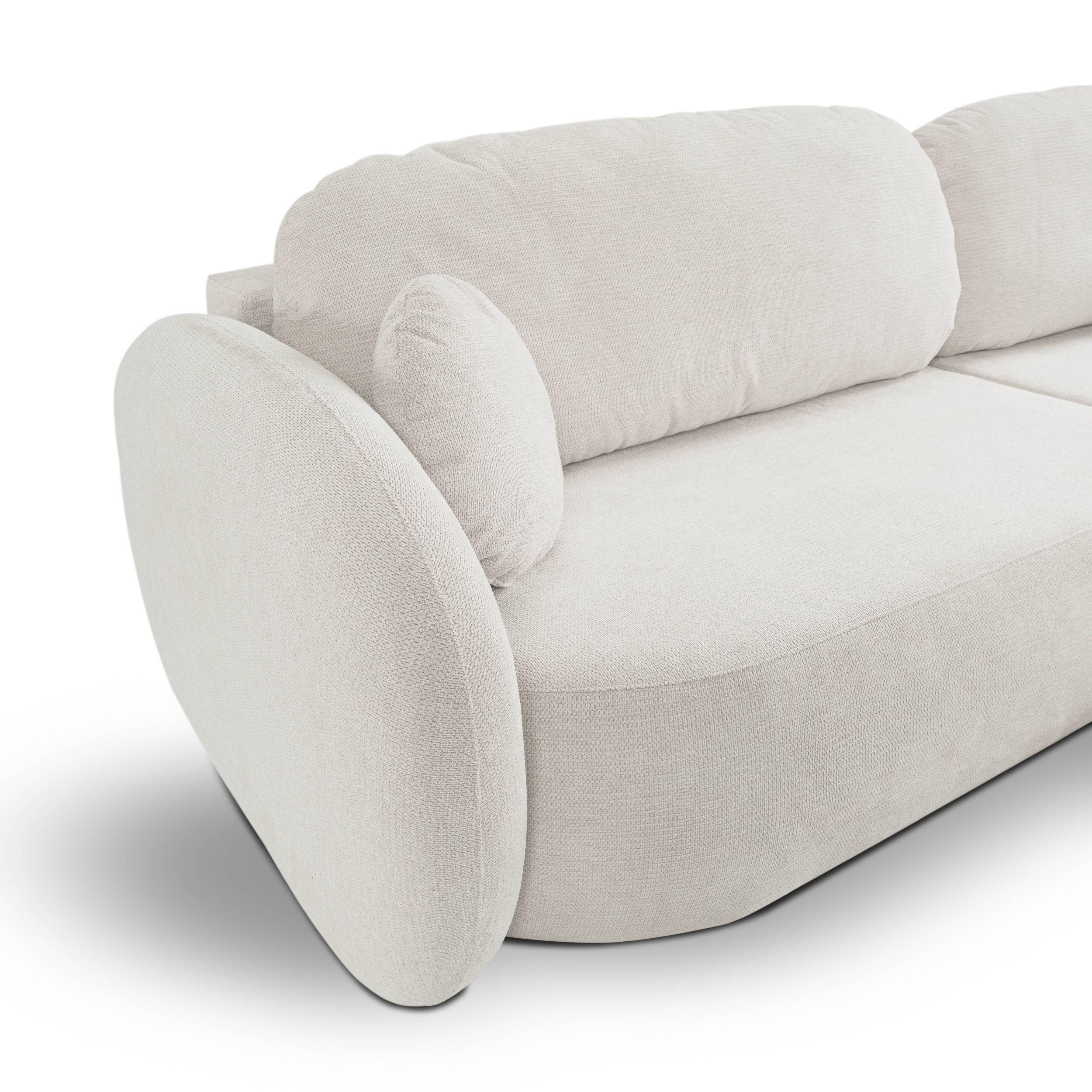 ECKSOFA Olena - Weiß (Aragon 01) - Weiß, Holzwerkstoff (248/174cm)