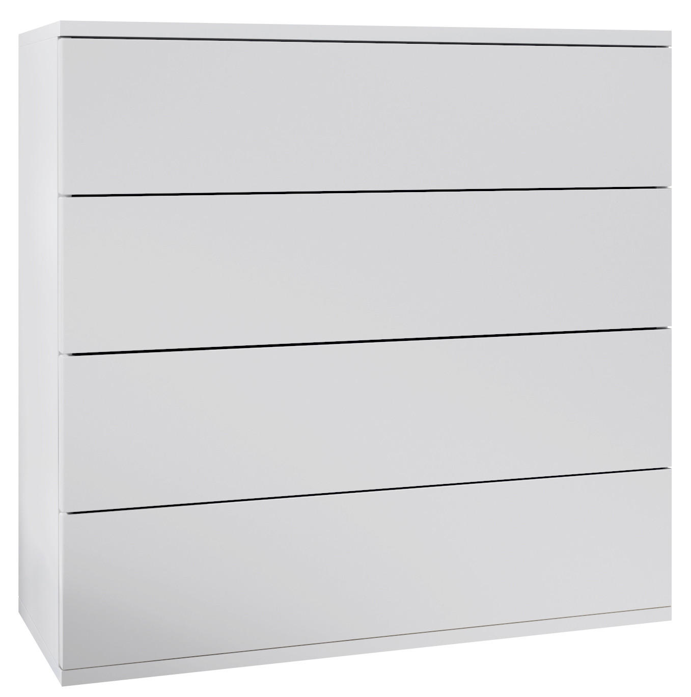 KOMMODE Pavos Weiß matt - Weiß, Holzwerkstoff (76/76/35cm) - Vladon