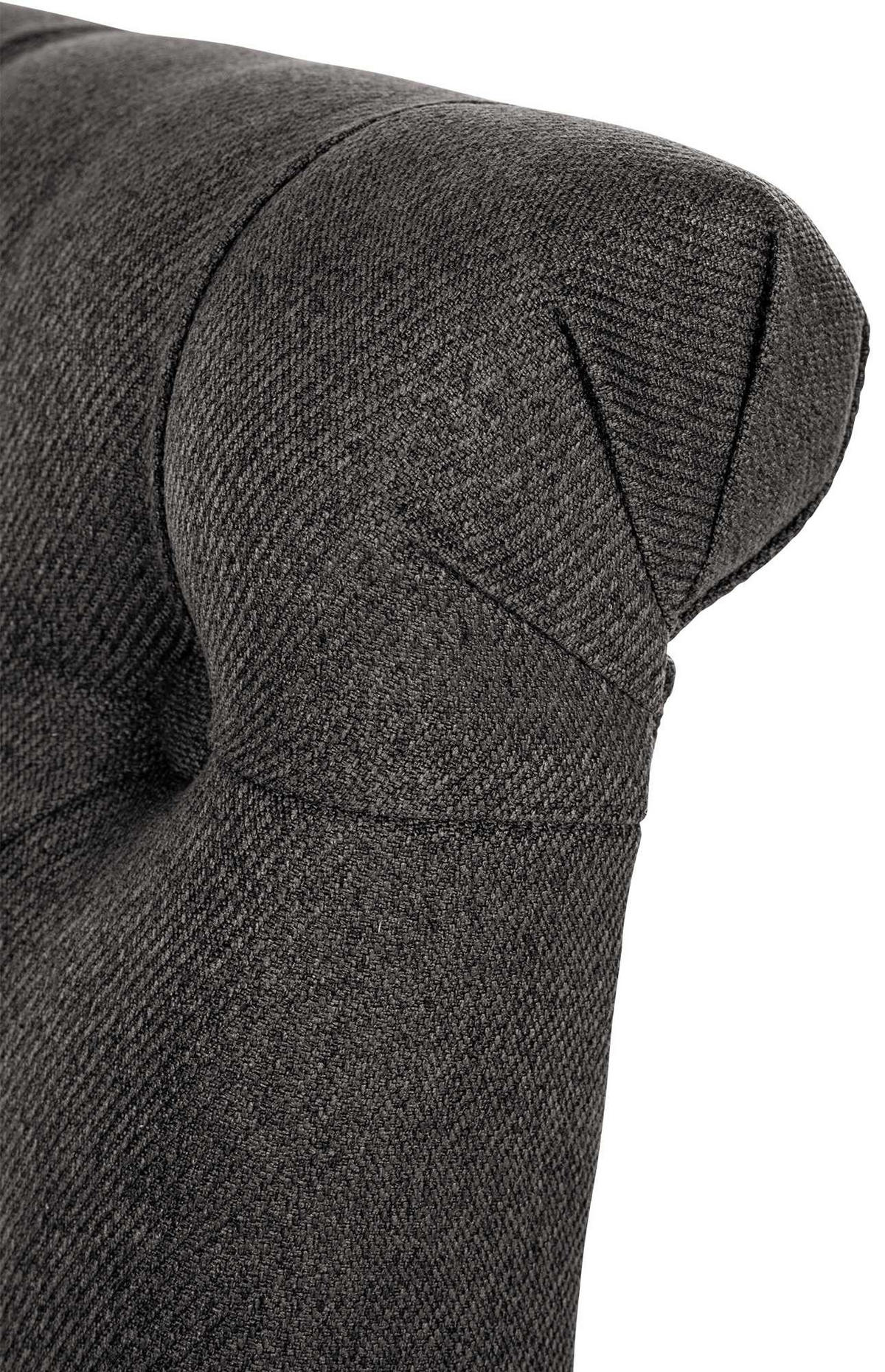 STUHL 2er Set Stoff dunkelgrau - Dunkelgrau/Walnussfarben, Holz/Textil (45/98/63cm) - CLP