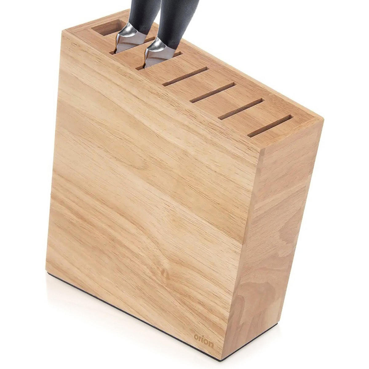 MESSERBLOCK Gummibaum mit Fächern Natur - Naturfarben, Holz (7/23/20cm) - Orion 