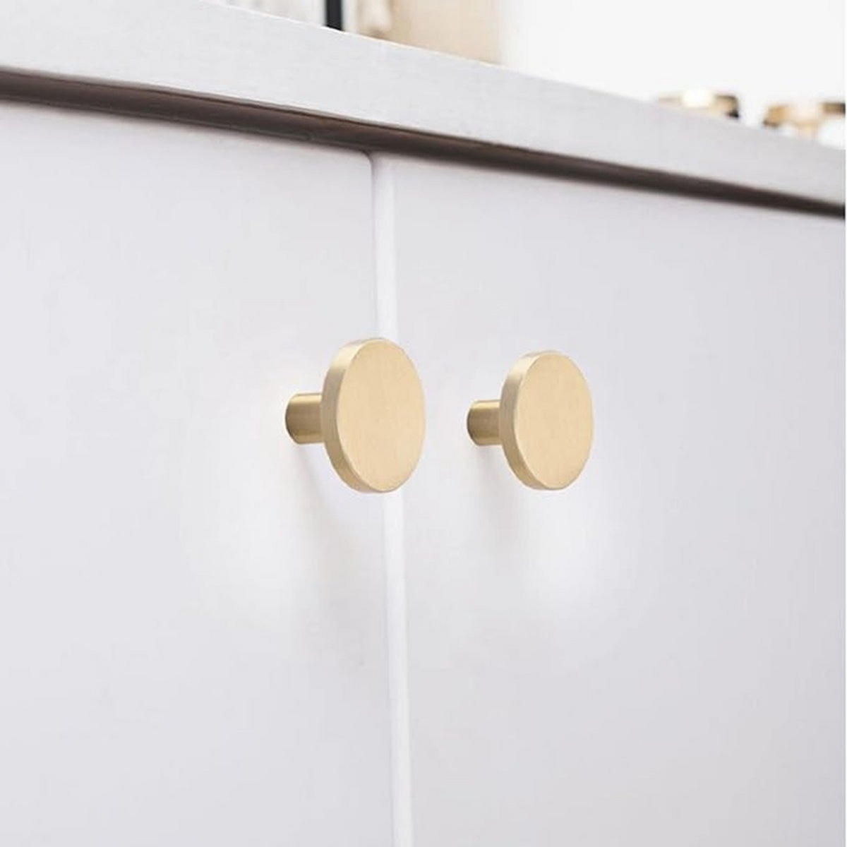 KNAUFGRIFF 4er-Set Gold Kupfer 33 x 33 x 20 mm Schrank Beschläge - Goldfarben, Metall (3.3/2/3.3cm) - MCBOSON