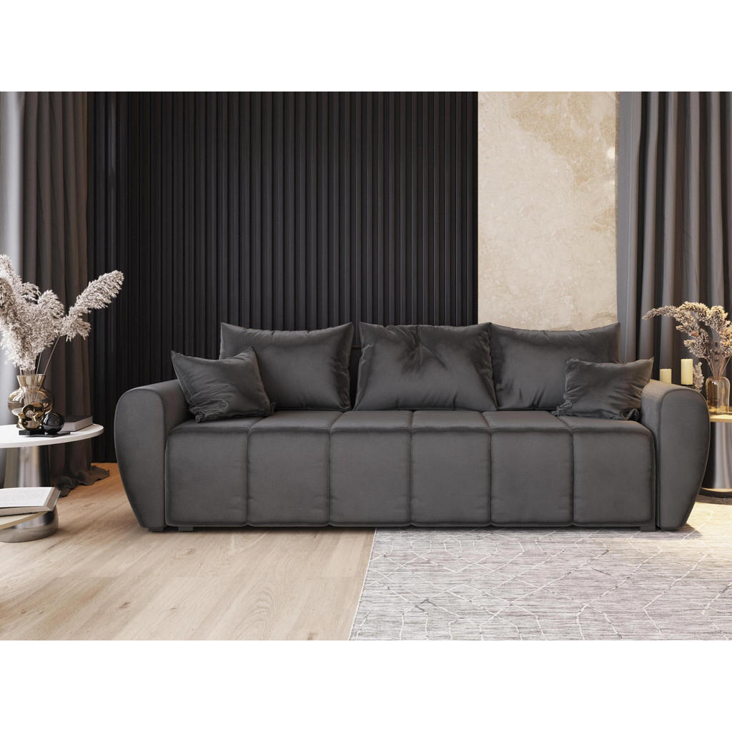 Thumbnail - Masseno Bettsofa, Hellgrau, Textil, 242x82x80 cm, Wohnzimmer, Sofas & Couches, Schlafsofas