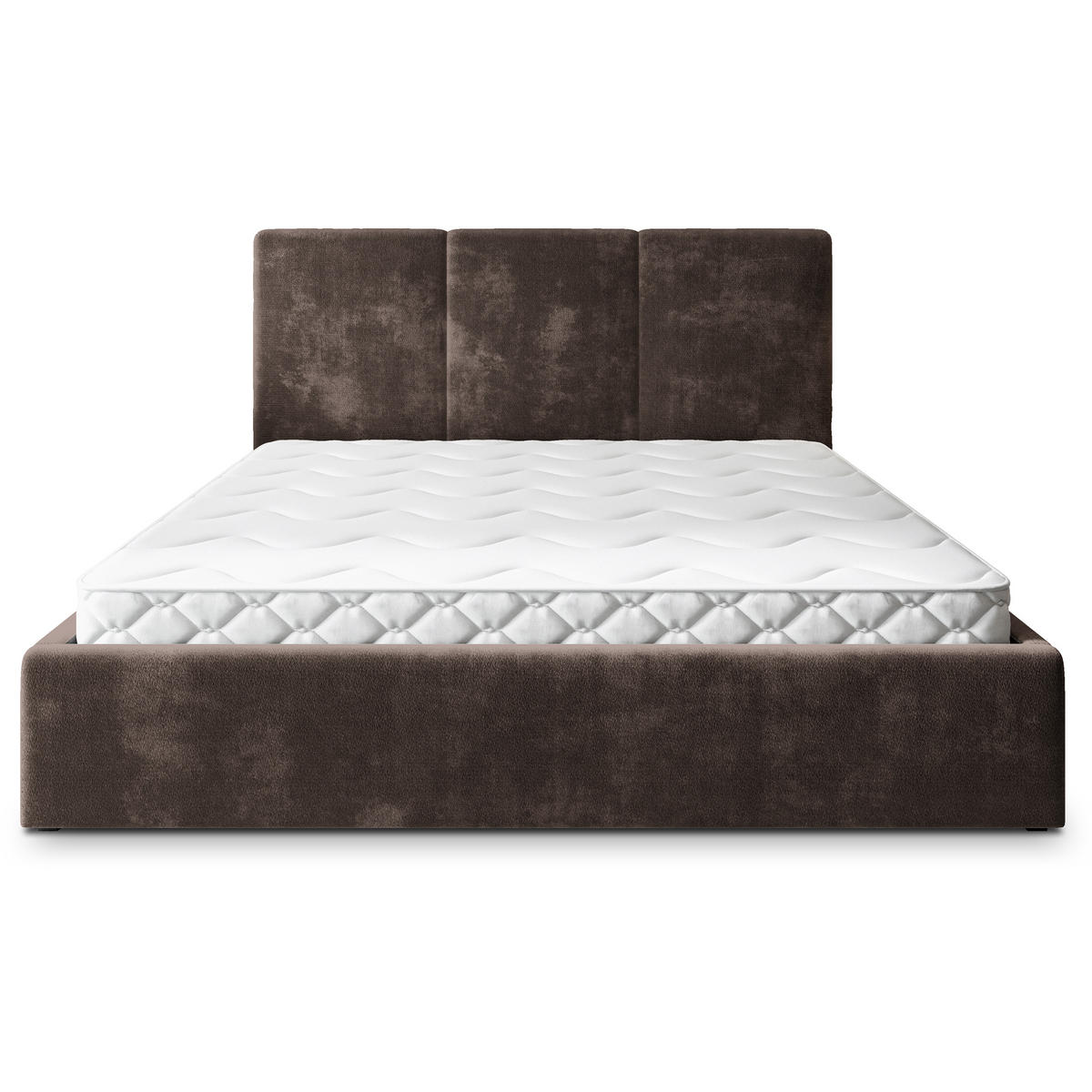 POLSTERBETT AZURI 180x200 cm mit Bettkästen - Braun - Braun, Holz (180/200cm) - MASSENO