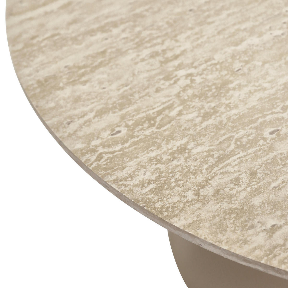 COUCHTISCH rund Beige 60/60/40 cm - Beige, Holzwerkstoff (60/60/40cm) - Furnhouse