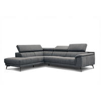 ECKSOFA FIERO 5-Sitzer, dunkelgrau - Dunkelgrau/Schwarz, Holzwerkstoff/Textil (158/269cm) - Courtois Laville