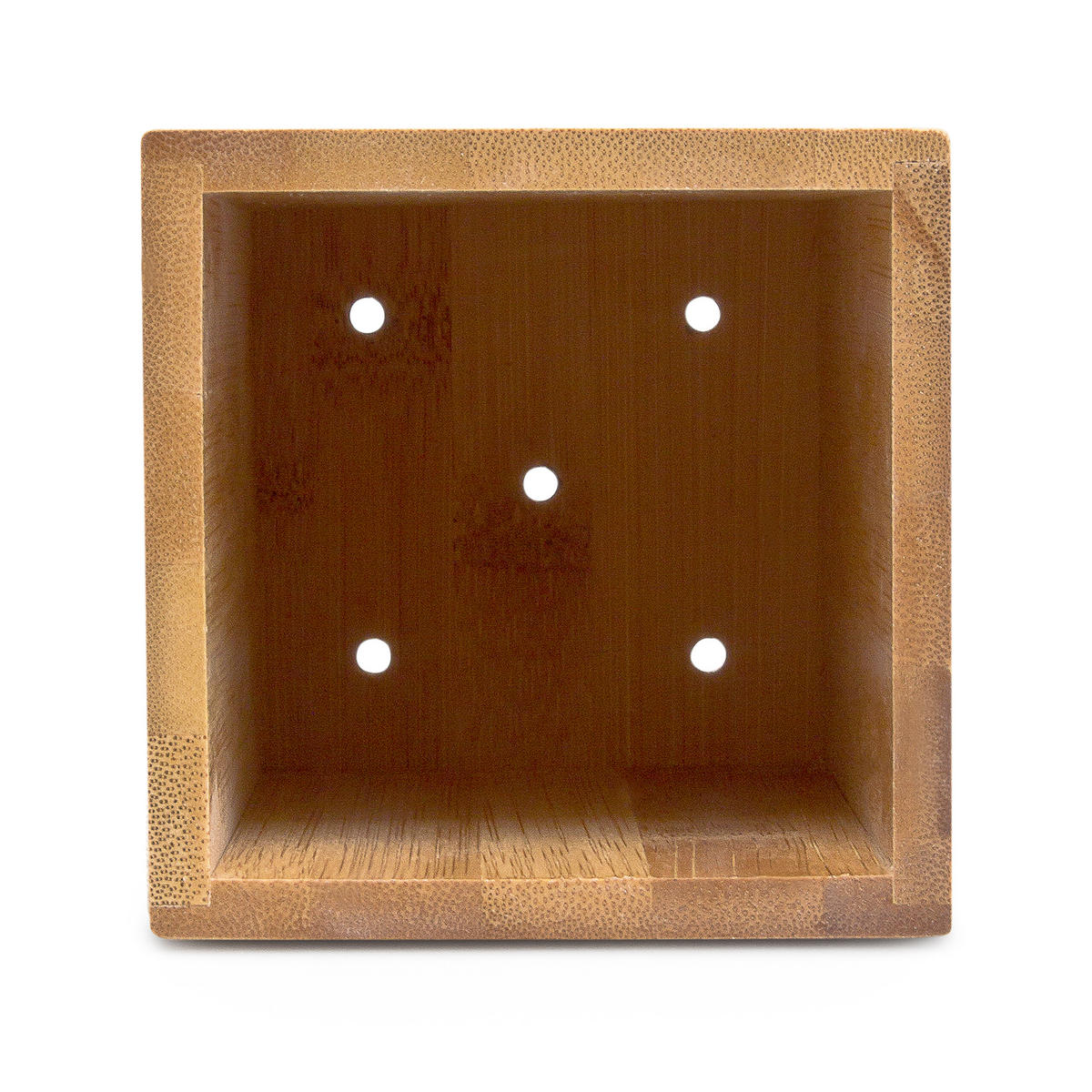 KOCHLÖFFELSET Natur Bambus 5-tlg. mit Halter - Hellbraun, Holz - Relaxdays