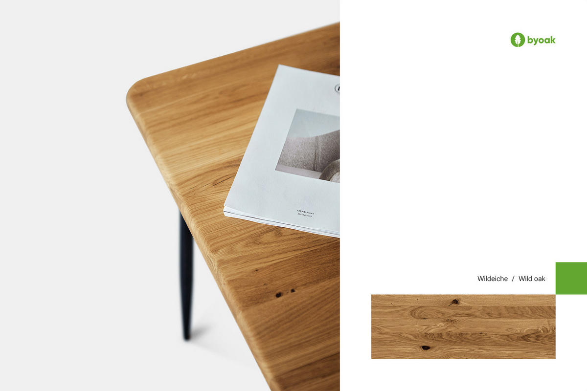 ESSTISCH LINA - Wildeiche, Holz (140/100/78cm) - byoak