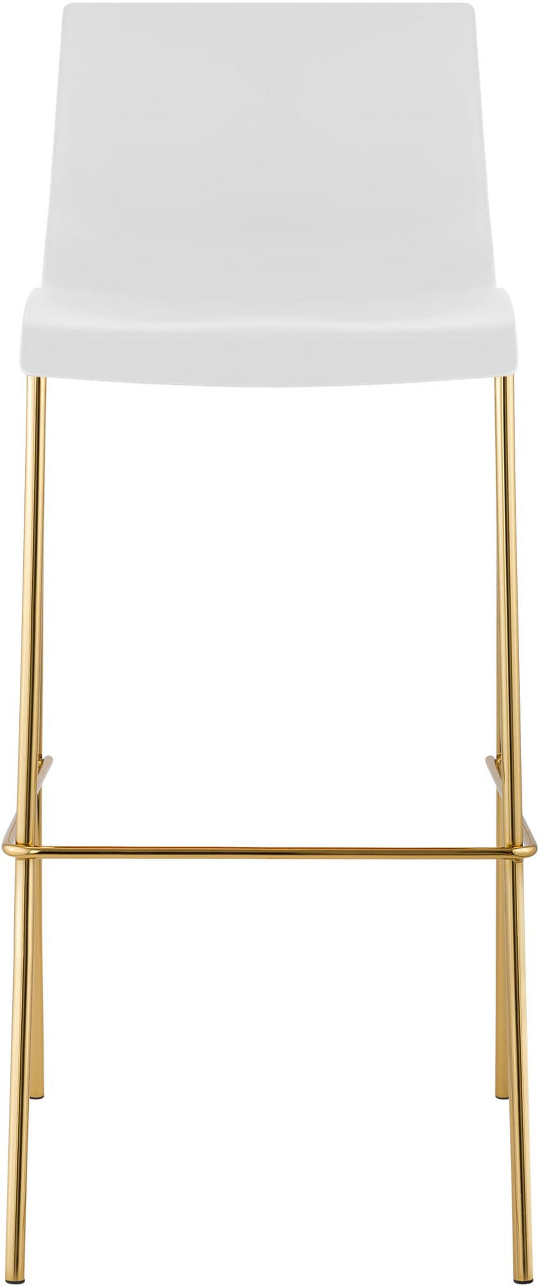 BARHOCKER Tenar Kunststoff Weiß Gold - Weiß, Kunststoff (43/100/48cm) - DELUKE