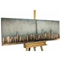 METALLBILD Weiß 150/50 cm - Weiß, Metall (6.4/50cm) - KUNSTLOFT