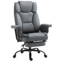 BÜROSTUHL ergonomisch mit Liegefunktion Kunstleder Grau - Grau, Kunststoff (80/126/68cm) - Meubliv