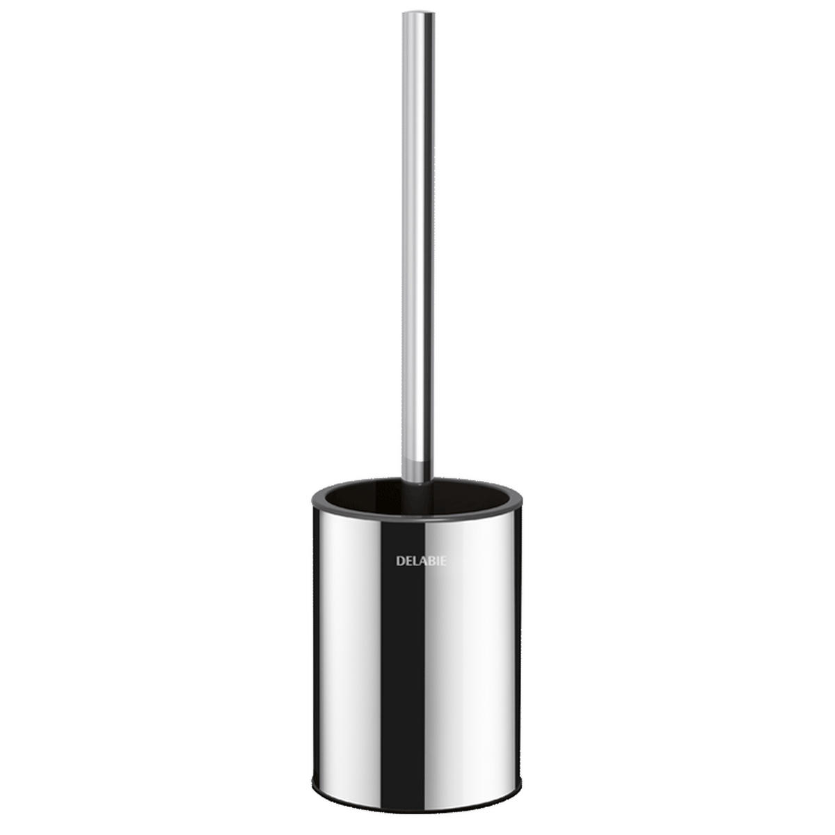 WC-BÜRSTENGARNITUR Wandmontage Edelstahl hochglanzpoliert - Weiß Hochglanz, Metall (12/10/36cm) - Delabie