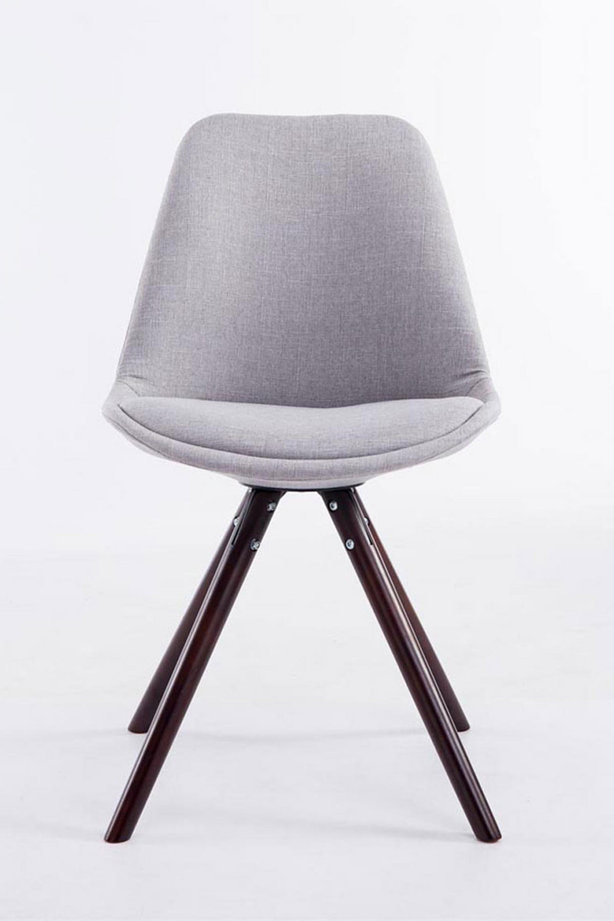 BESUCHERSTUHL Toulon Stoff, Gestell Buchenholz Cappuccino rund Grün - Grün/Cappuccino, Holz/Buchenholz (48/83/56cm) - TPFLiving