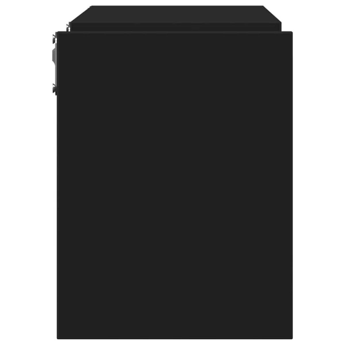 WANDREGALESET 2-tlg. 100/15/20 cm aus Holzwerkstoff Schwarz - Schwarz, Holz (100/20/15cm) - vidaXL