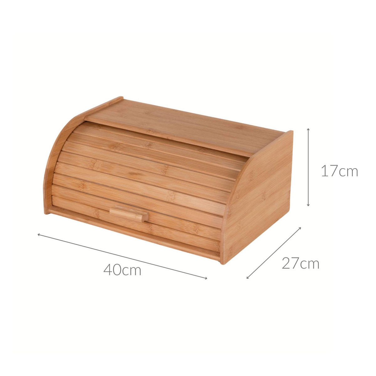 BROTKASTEN 40/27/17 cm - Braun, Naturmaterialen (27/17/40cm) - Kesper
