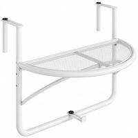BALKONHÄNGETISCH, Weiß, Metall - Weiß, Metall (60/47/50cm) - Outsunny