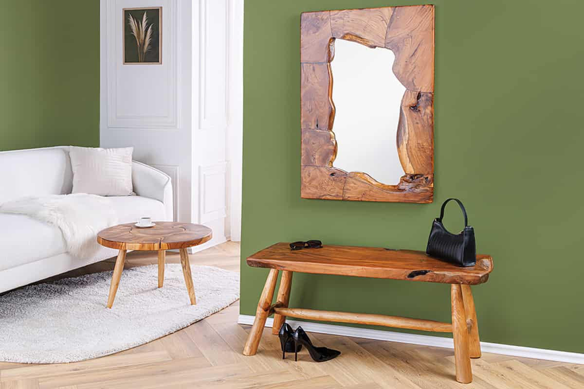 COUCHTISCH MOSAIK Teakholz rund Natur 60cm - Braun, Holz (60/60/40cm) - riess-ambiente