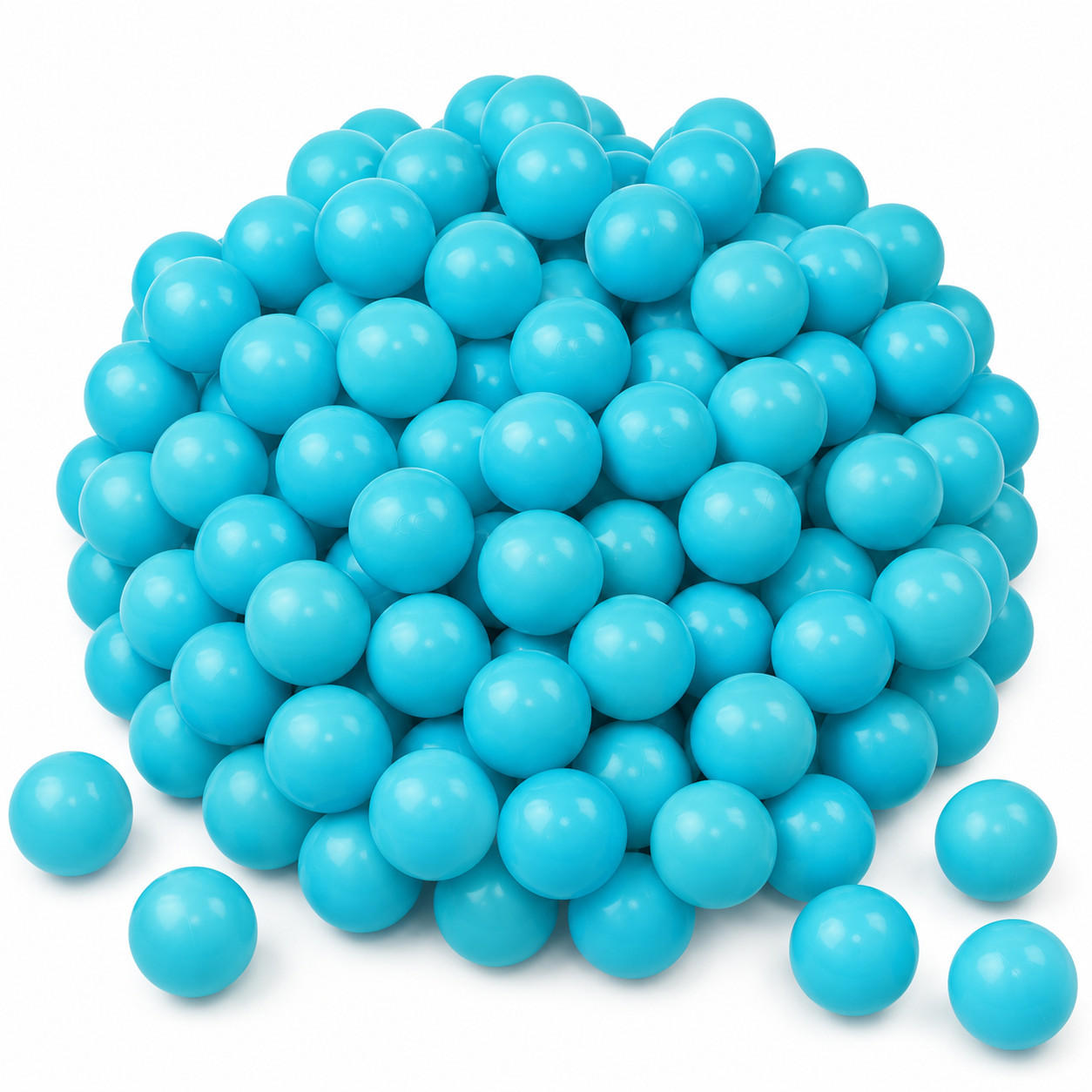BÄLLEBAD-BÄLLE 50 Stück, Türkis, 5.5 cm - Türkis, Kunststoff (5.5/5.5/5.5cm) - Littletom