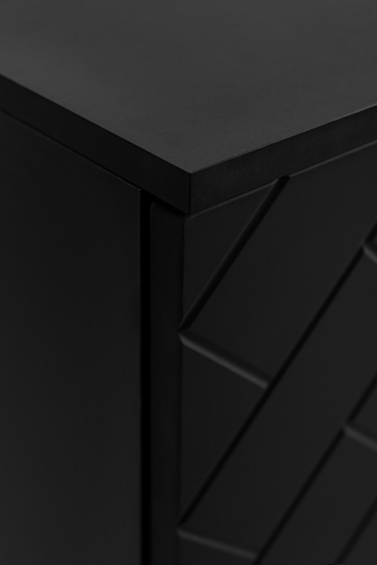 WASCHBECKUNTERSCHRANK Schwarz Matt 60/46/60 cm - Schwarz, Holzwerkstoff (60/60.7/46cm) - Rodan