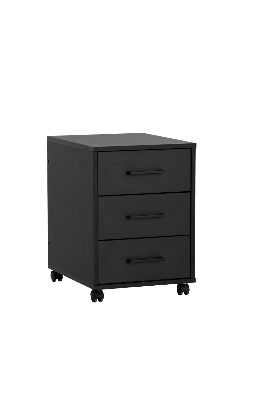 ROLLCONTAINER Jellyfish 57x40x50 cm Schwarz - Schwarz, Holz (40/57/50cm) - PROREGAL