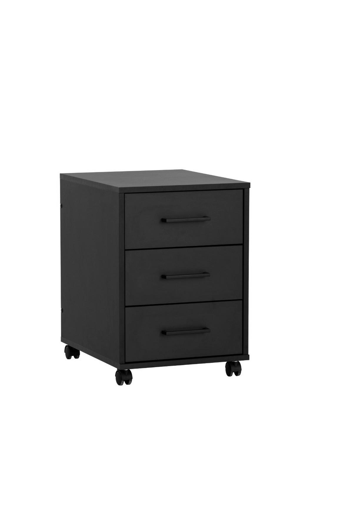 ROLLCONTAINER Jellyfish 57x40x50 cm Schwarz - Schwarz, Holz (40/57/50cm) - PROREGAL