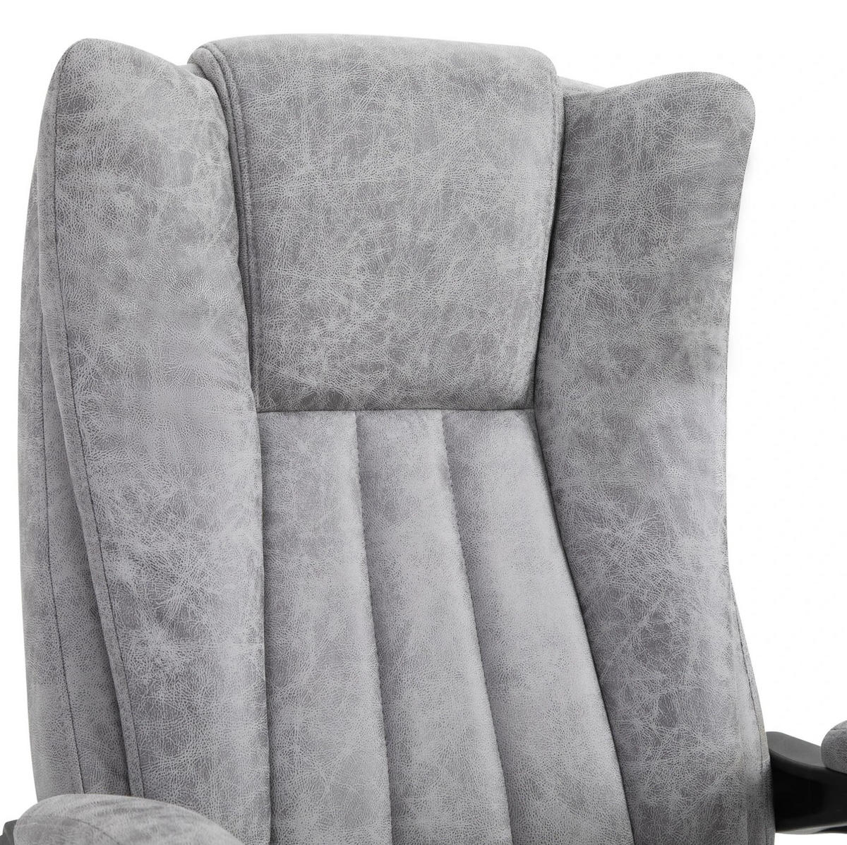 BÜROSESSEL in Grau 67x62x113 cm mit Massage- und Wärmefunktion, Fußstütze - Grau, Kunststoff (62/113/67cm) - IVMEU