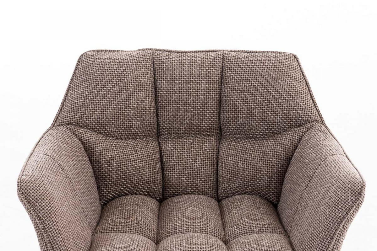WOHNZIMMERSTUHL Stoff Terrabraun - Dunkelbraun/Schwarz, Textil/Metall (67/78/63cm) - CLP