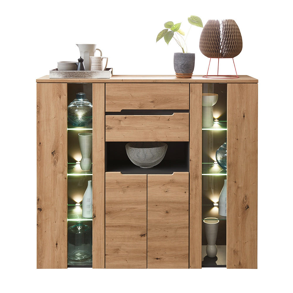 Lomado Highboard Braun 145x127x38 cm