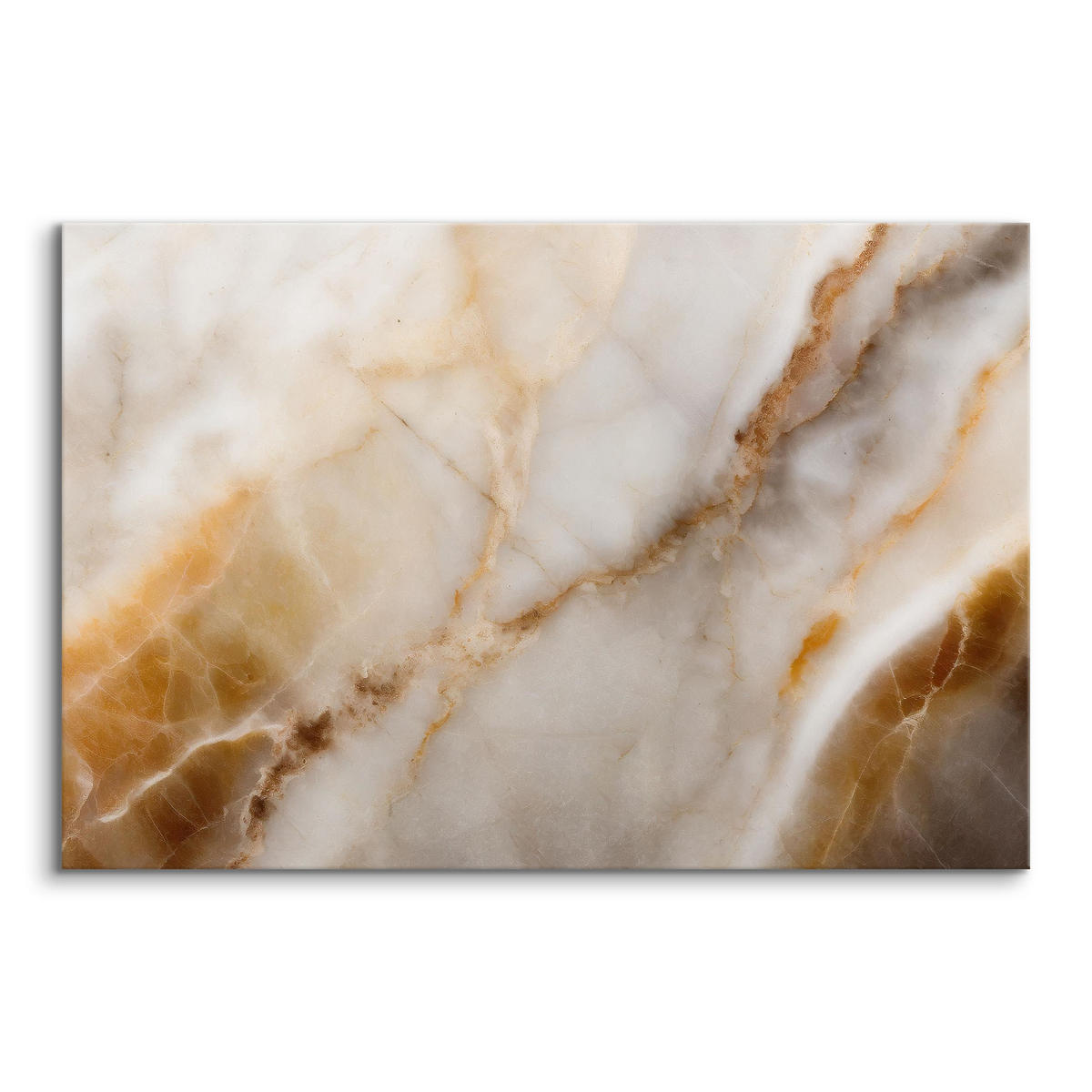 LEINWANDBILD Abstraktion MARMOR Moderne Muster für Büro 70/50 cm - Beige/Weiß, Textil (70/50cm) - Muralo