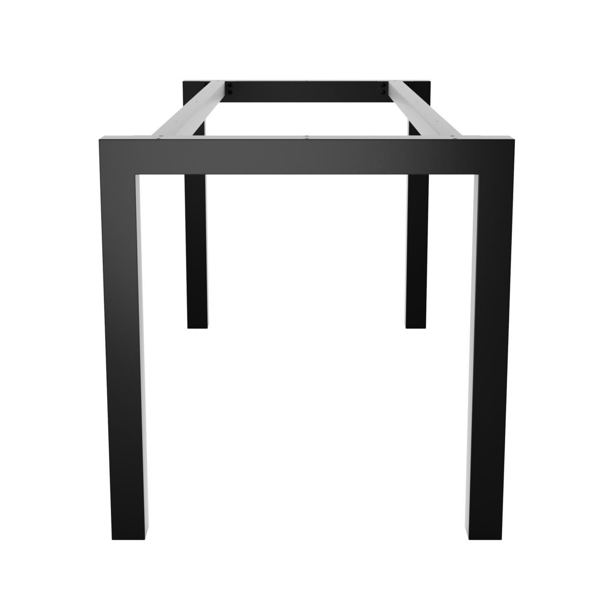 TISCHBEINE Etamin Metall Schwarz 170/70/72 cm - Schwarz, Metall (70/72/170cm) - Metalo Pro