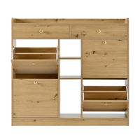 SCHUHSCHRANK Natur 110/26/100 cm - Naturfarben, Holzwerkstoff (110/100/26cm) - PANGIVO