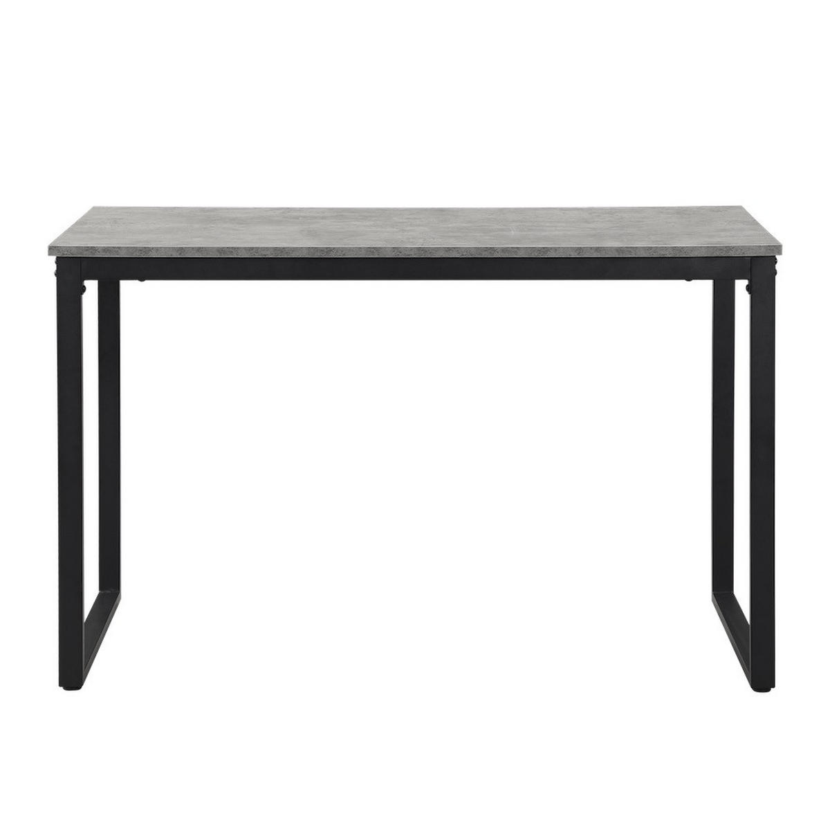 ESSTISCH SAMUEL, Beton ,120/60/76 cm - Schwarz/Grau, Holzwerkstoff/Metall (60/120/76cm) - B&D Home